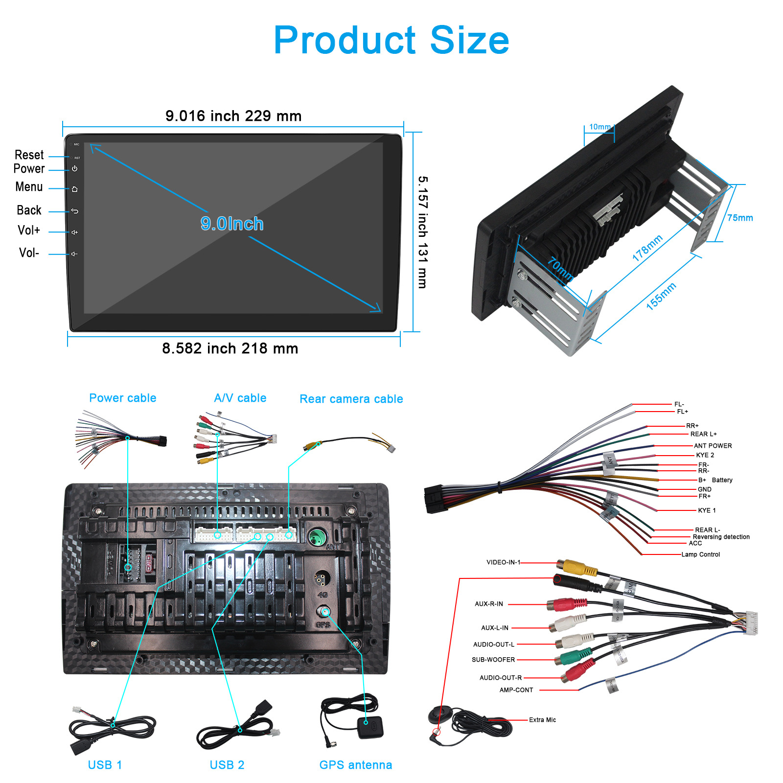 Cross-Border Hot-Selling 7-Inch 9inch 10inch Android Large-Screen Navigation Wifi Universal Device Gps Car Navigation Direct from the Manufacturer