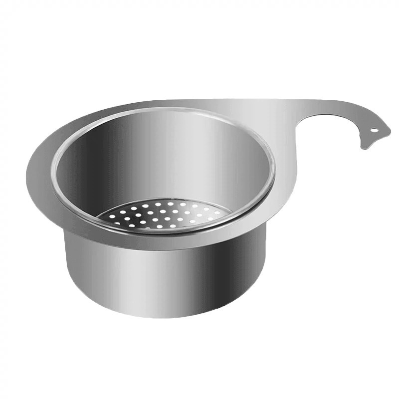 Swan sink drain basket stainless steel kitchen hanging storage drain rack wet and dry separation hook garbage filter basket