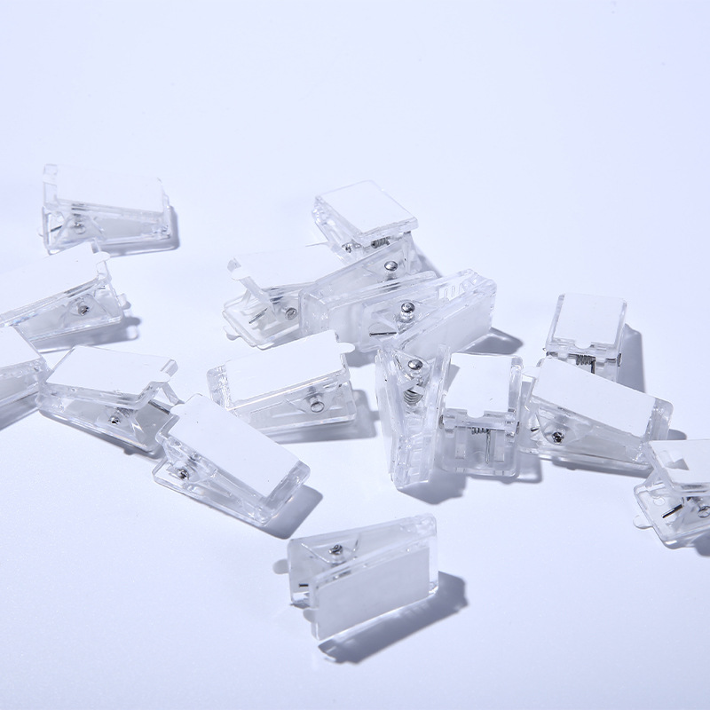 Cartoon Transparent Acrylic Long Swallowtail Document Bill Butt Pp Clip Book Test Paper Magnetic Clip Holder