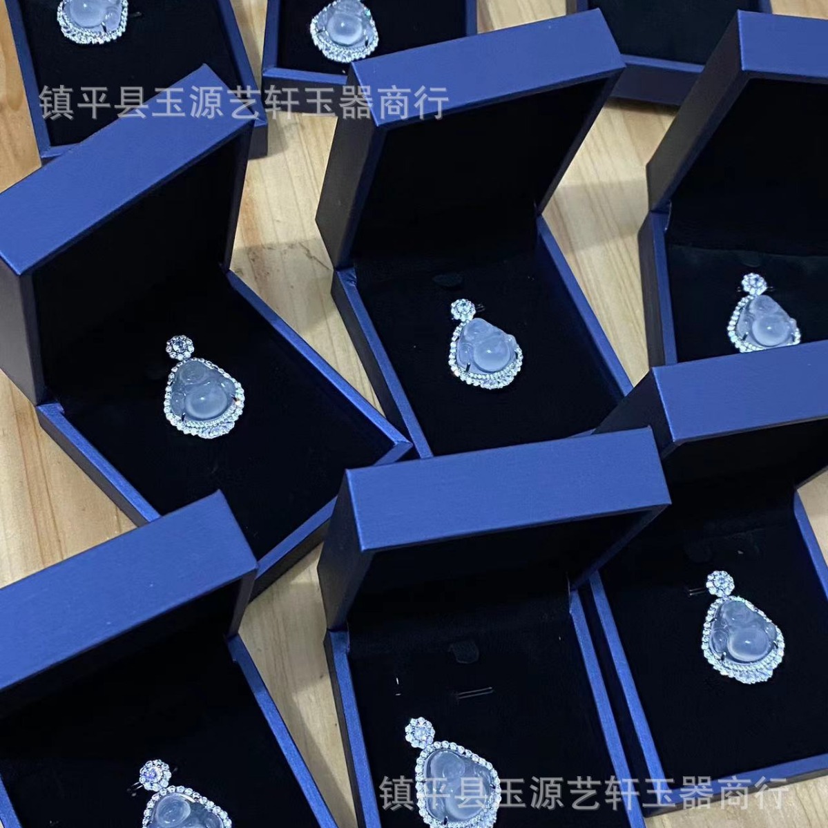 New Chinese Ice Silver Plated Small Chalcedony Buddha Pendant Agate Big Belly Buddha Necklace Niche Women's Jade