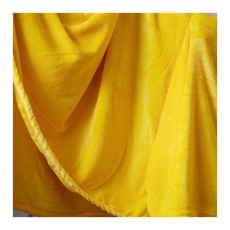 Factory Direct Supply Plain Double-sided Coral Velvet Blanket Autumn and Winter Thickeneded Blanket Export Promotional Gift Blanket