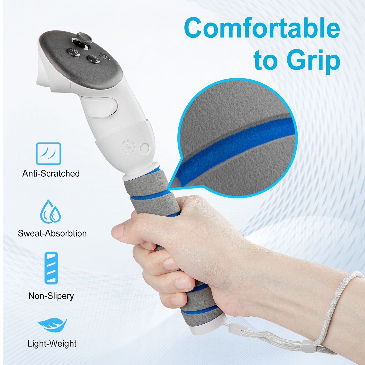 Meta Quest2/3/3S Extended Handle Game Controller Expansion Accessories Golf Rhythm Lightsaber Anti-Slip