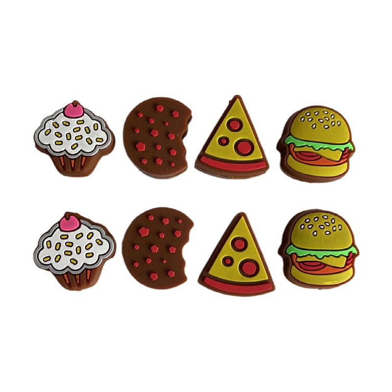 New spot hamburger pizza cake cookie shock absorber tennis racket shock absorber silicone personality shock absorber