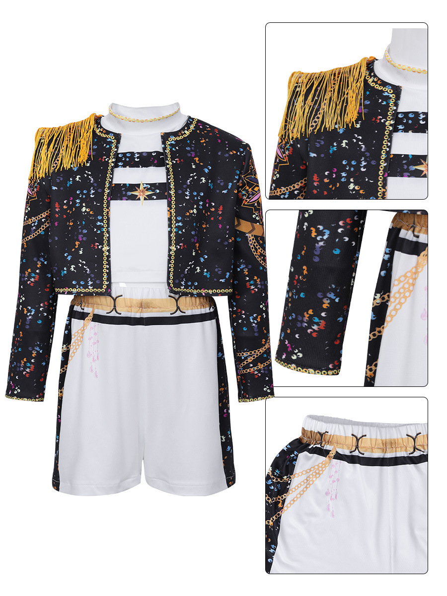 W1 Cross-Border Halloween Witch Hunt Group Costume Cosplay Outfit Rumi Zoyamiya Singing Costume Performance Costume a