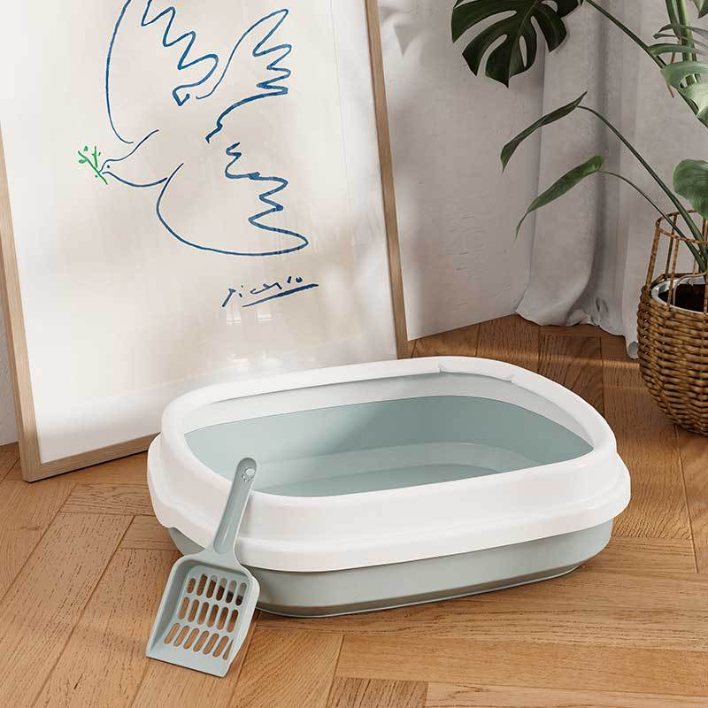 Oversized cat litter box semi-closed cat toilet anti-splash cat plastic pet supplies open cat litter box