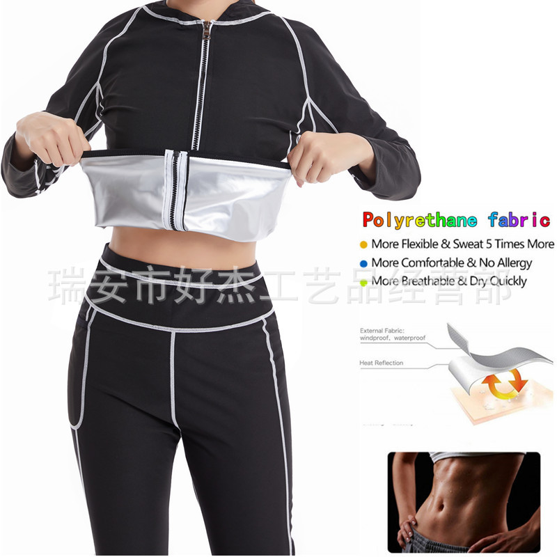 Amazon Men's belly contracting yoga sweat suit European and American plus size sports workout clothes suit stitching long sleeve corset