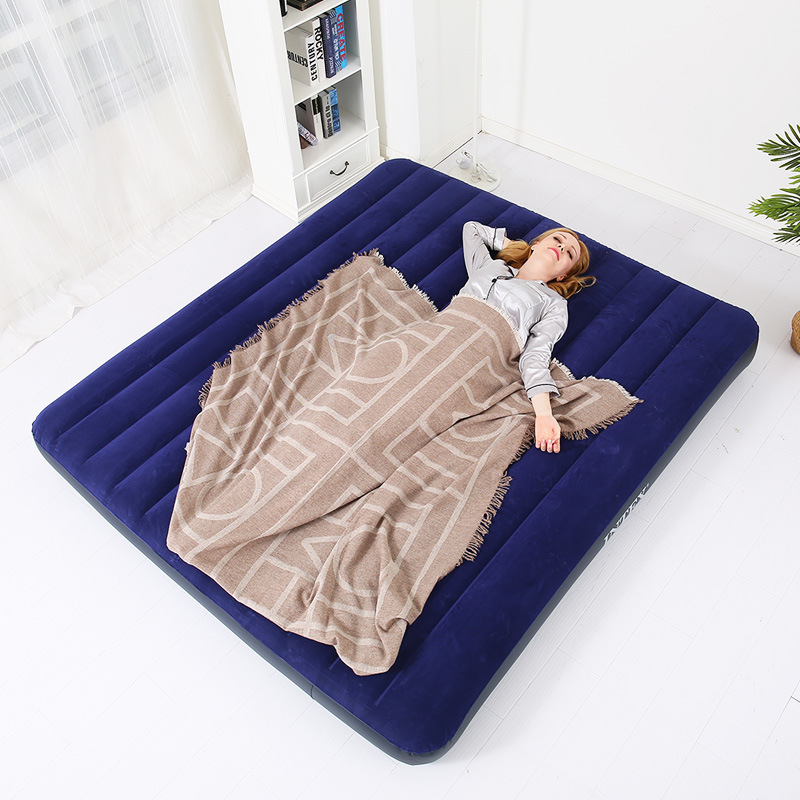 intex Thickened Inflatable Bed Mattress Household Double Flocking Air Bed Outdoor Single Portable Air Bed