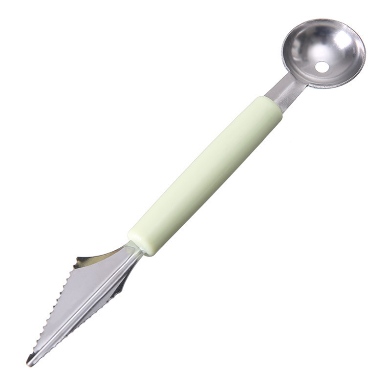 Stainless Steel Fruit Digger Cut Watermelon Artifact Fruit Ball Digger Ice Cream Round Spoon Cut Fruit Split Carving Knife