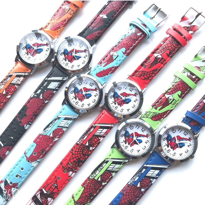 Cartoon Belt Children's Watch Boys Elementary School Spider-Man Quartz Watch Gift Watch Wholesale Dropshipping