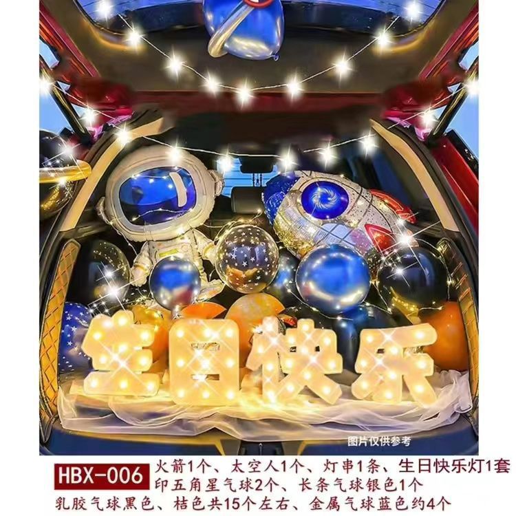 [Free Shipping] Children's Trunk Birthday Scene Decoration for Boys and Girls Surprise Birthday Decoration with High Romantic Atmosphere