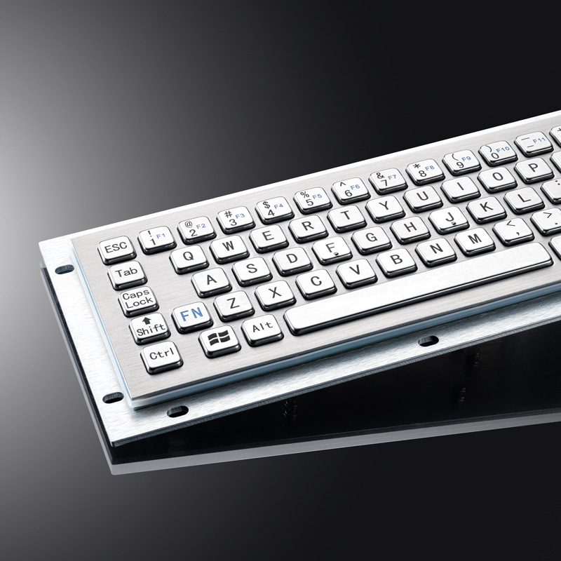 D-8656 Metal Stainless Steel Industrial Keyboard with 64 Keys, Waterproof, Dustproof, Explosion-Proof, Embedded Installation on Spark Machine