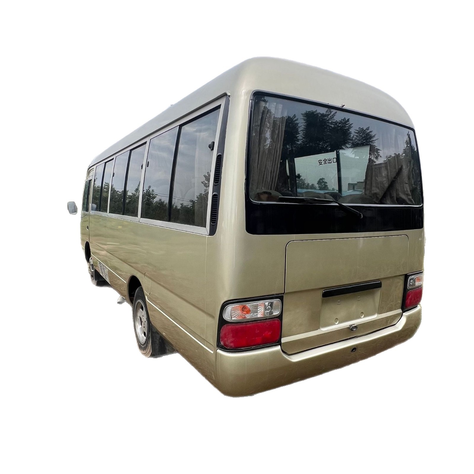 Used Toyota Coaster 23-Seater Minibus for Sale, Automatic Doors, 4-Cylinder, Yutong Small to Medium-Sized Minibus