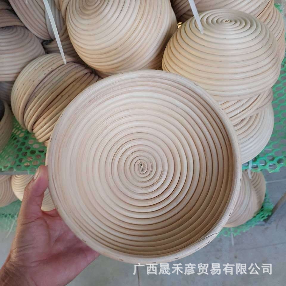Amazon Ebay Handmade New Vietnamese Natural Rattan Handmade Bread Fermentation Basket European-Style Bread Fermentation Basket