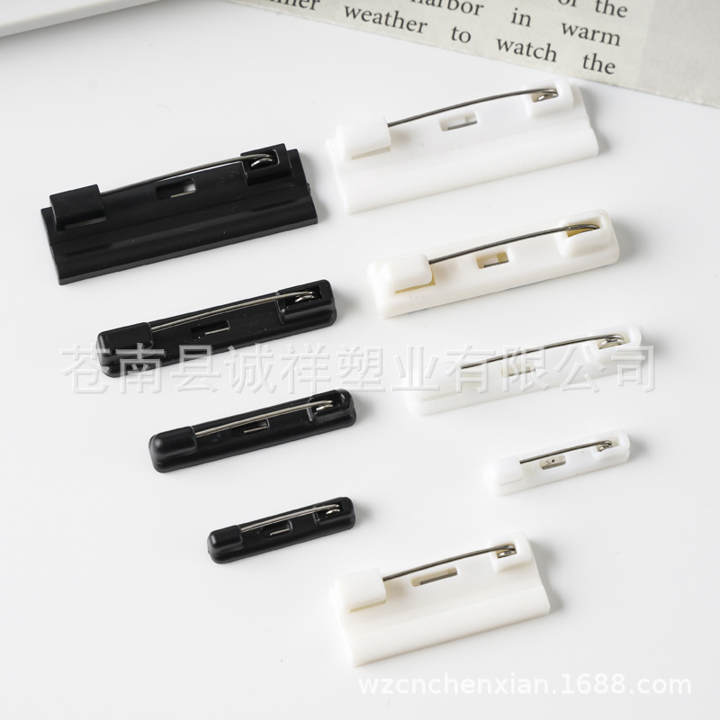 Factory Wholesale Plastic Pins, Work Number Plate, Badge Pins, DIY Accessories, Safety Pins, Two-Color Board Pins in Stock