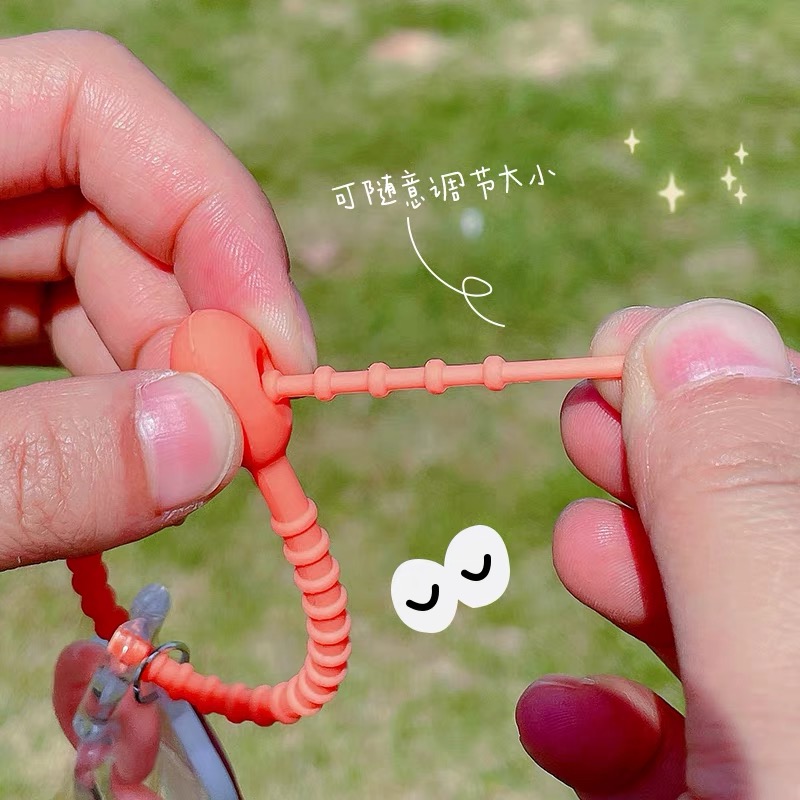 Cross-Border DIY Handmade Silicone Tie Jewelry Accessories Plush Doll Keychain Lanyard Data Cable Storage Winding