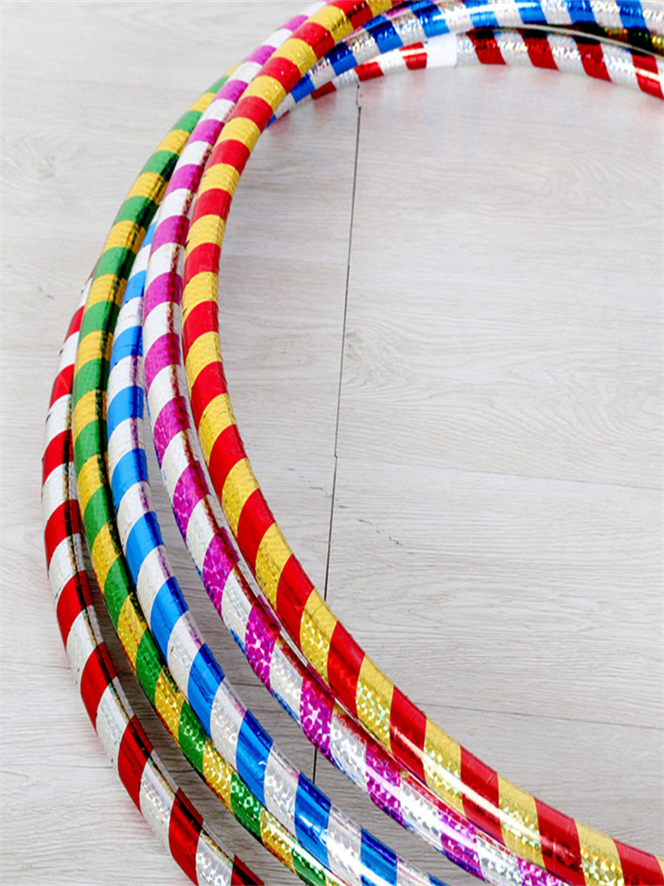 25mm Bold Laser Hula Hoop for Children Double Color Twill Hula Hoop Performance Special School Hula Hoop