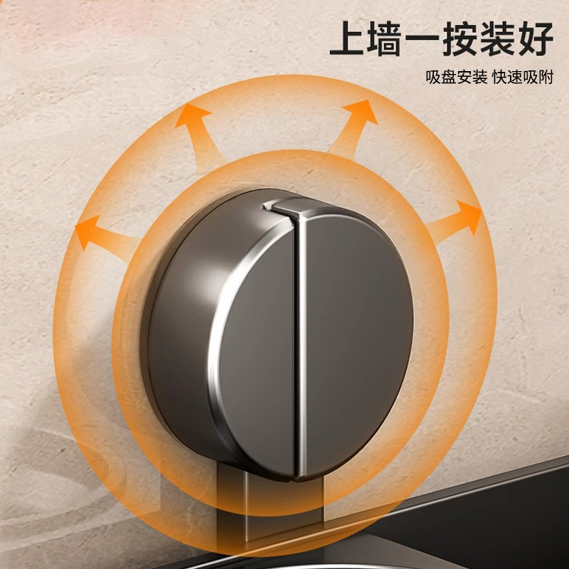 Powerful Suction Cup Toilet Brush Wall-Mounted Household No Dead Ends Punch-Free Wall-Mounted Toilet Brush Cleaning Toilet Brush