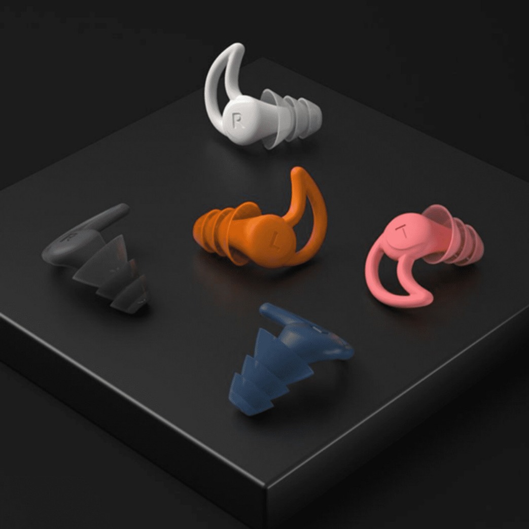 Cross-border Silicone Soundproof Earplugs Anti-noise Sleeping Dormitory Silent Artifact In-ear 3-layer Waterproof Earplugs Noise Reduction
