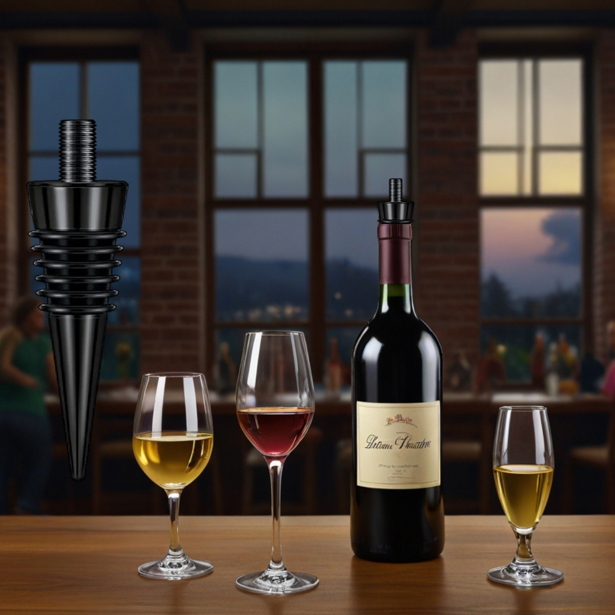 DIY creative vacuum screw wine bottle stopper bottom body alloy fresh wine wine wine stopper accessories wine stopper