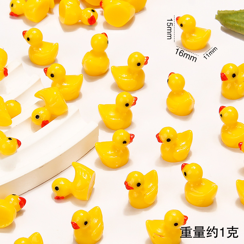 Little Yellow Duck Resin DIY Ornaments Accessories Handmade Resin Accessories Landscape Jewelry Hairpin Hair Hoop Pendant Bracelet