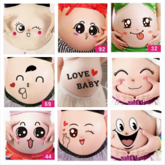 Наклейки для беременных женщин на живот Фото-студийные реквизиты