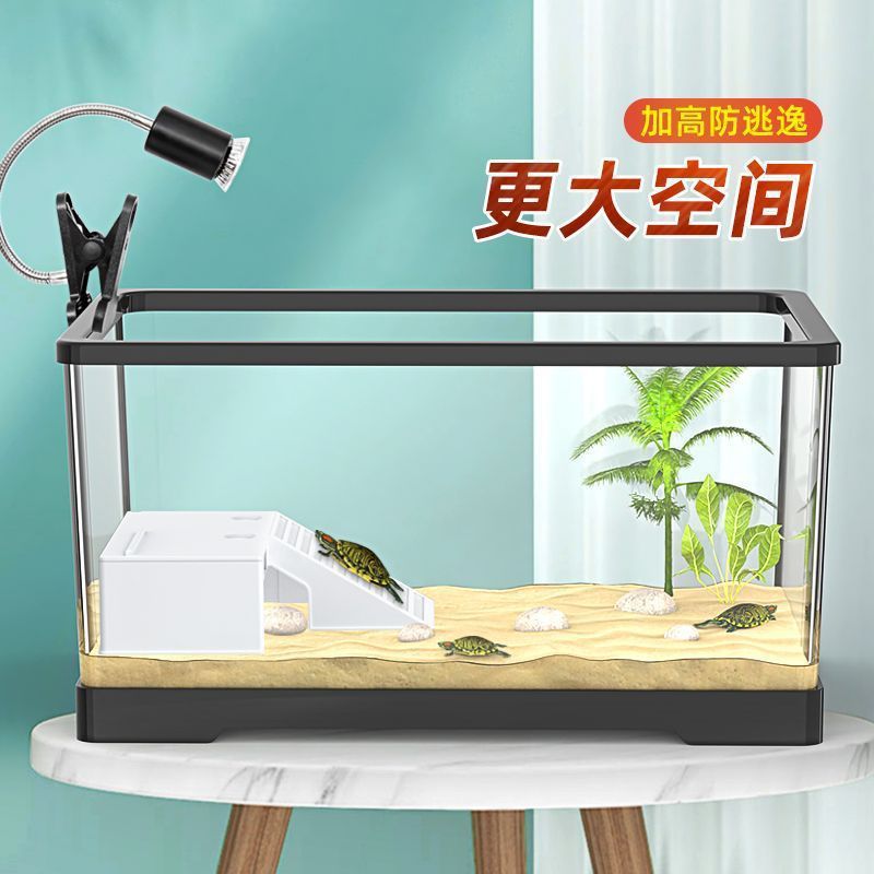 Acrylic Transparent Fish Tank Plastic Goldfish Tank Living Room Small Household Ecological Tank Bottom Drainage Desktop Water Tank