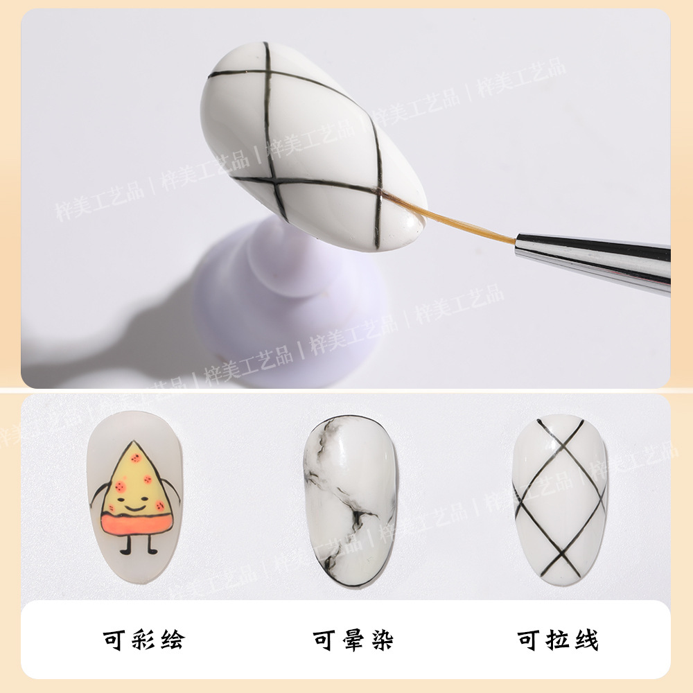 Japanese-Style Ultra-Fine Nail Art Liner Pen Set, Nail Art Outlining Long and Short Liner Pens, Painting Pens, Bjd Face Painting Pens