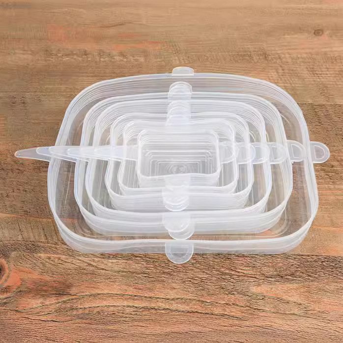 Wholesale Silicone Round Preservation Lid Stretch Elastic Silicone Sealed Soup Barrel Bowl Lid Lunch Box Replacement Lid Multi Size