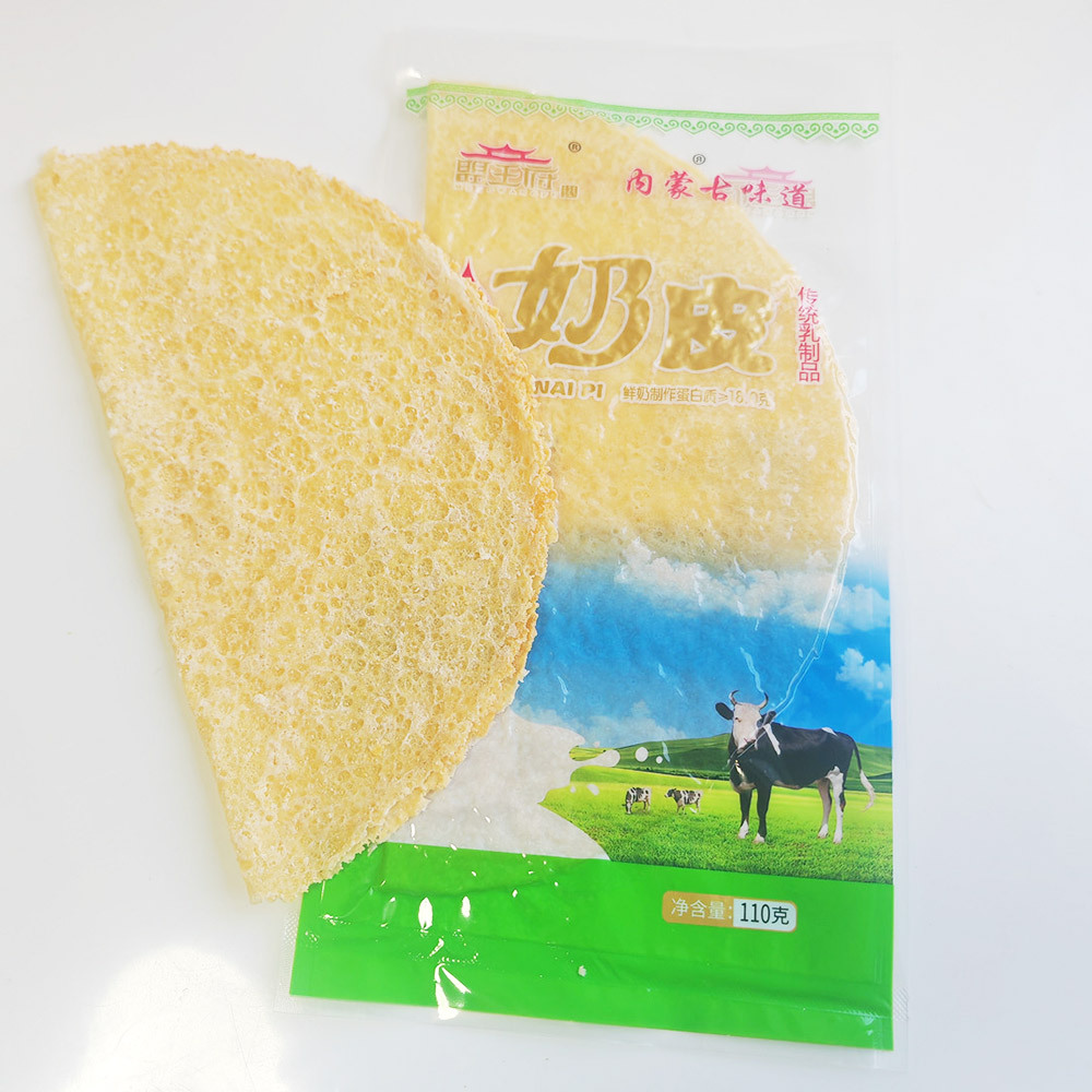 Independent Vacuum Milk Skin Candied Hawthorn Raw Materials Commercial Inner Mongolia Specialty Easy-To-Cut Semi-Dry Milk Skin Raw Milk Product