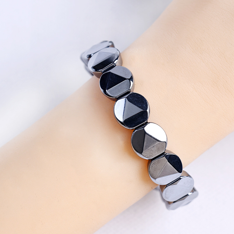 Natural Instant Ice Melting Terahertz Polysilicon Small Satisfactory Hand Row Polysilicon Bracelet Small Satisfactory Cut