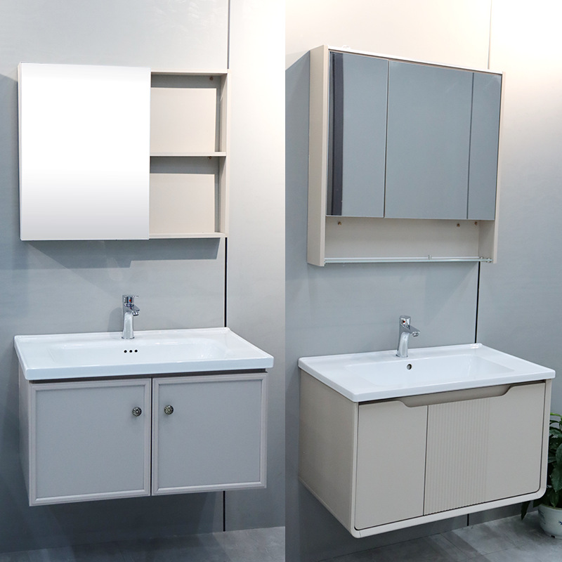 Bathroom Cabinet Ceramic Integrated Basin Bathroom Bathroom Cabinet Wash Basin Wash Basin Combination Honeycomb Aluminum