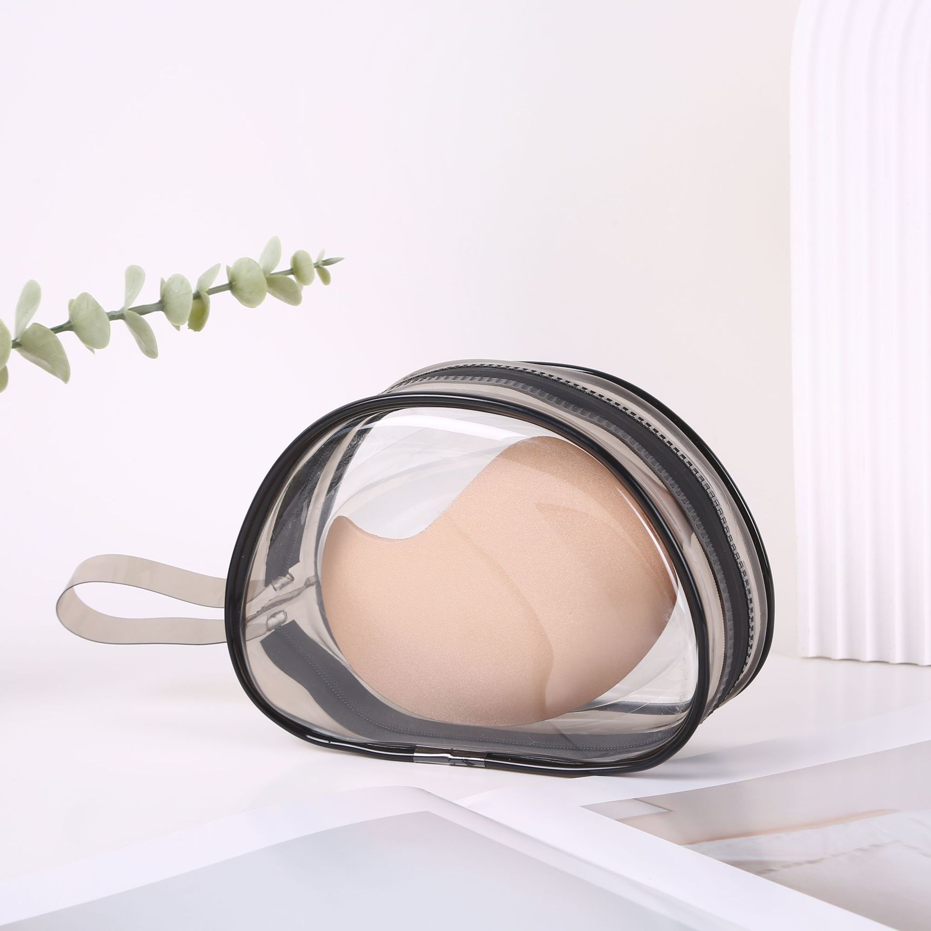 Mango Cup Bra Waterproof Zipper PVC Storage Bag Transparent Cosmetic Bag Charger Baby Walking Waterproof Storage Bag