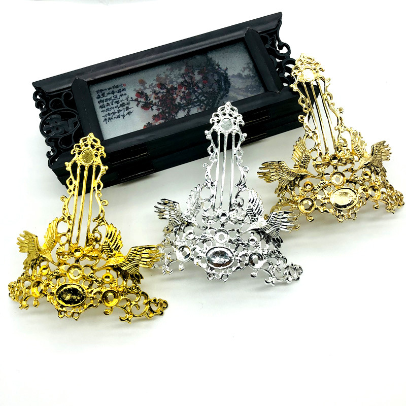 DIY аксессуары в древнем стиле цветосохраняющий сплав корона для волос ханфу журавль простая заколка материалы для костюмов