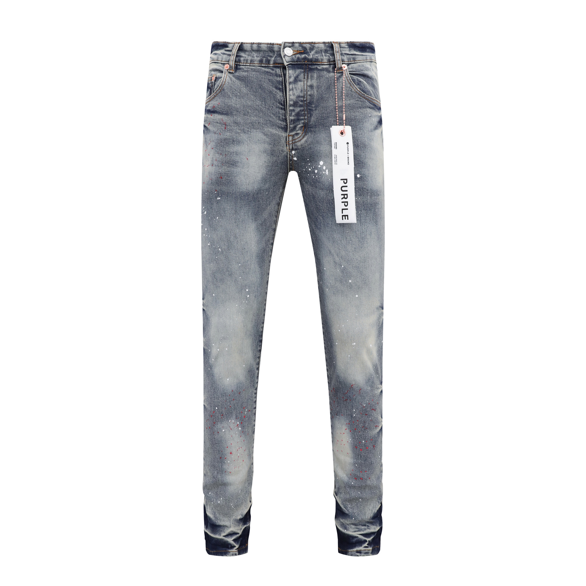 PURPLE BRAND JEANS MEI Chao High Street Men's Casual Hole Design Slim Fit Slim Denim Trousers