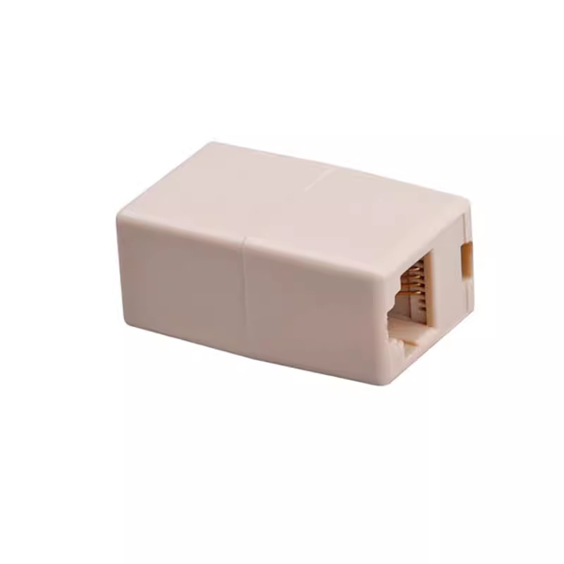 RJ11 straight-through head 6P4C straight-through 4-core dual-way telephone line to connector transfer telephone line extension head