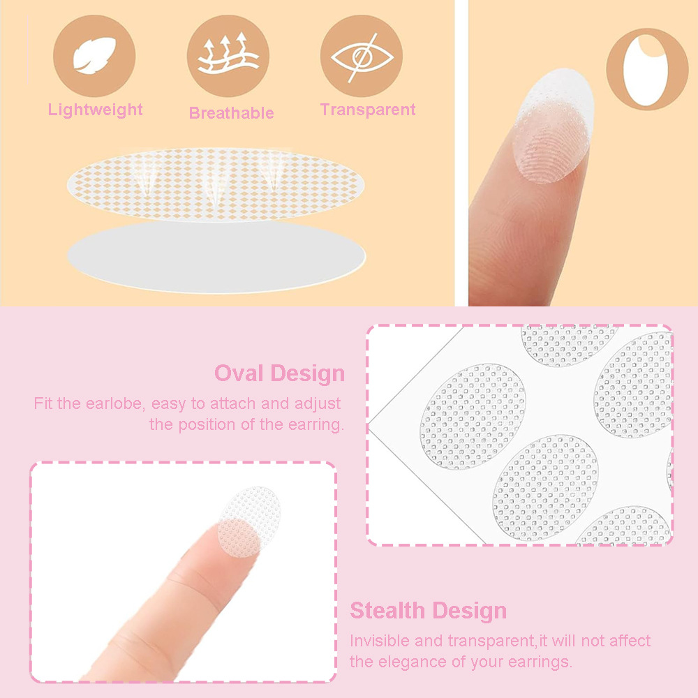 Support Transparent Invisible Earlobe Protection Sticker Female Ear Holes Anti-Expansion Sticker Breathable Ear Lug Protection Sticker