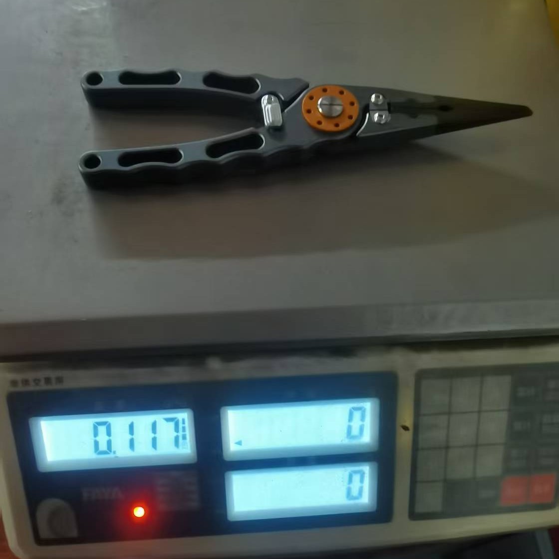 Stainless steel aluminum alloy road forceps fishing outdoor fishing gear fishing scissors fish control long forceps mouth open ring fishing forceps