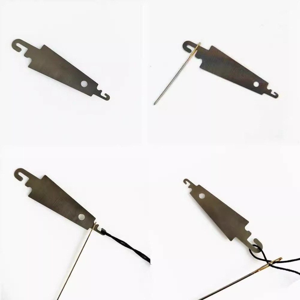 Tin Needle Threader Manufacturer Wholesale Supply Stainless Steel Bright Cross Stitch Needle Threader Cross Stitch Accessories Crochet Hook