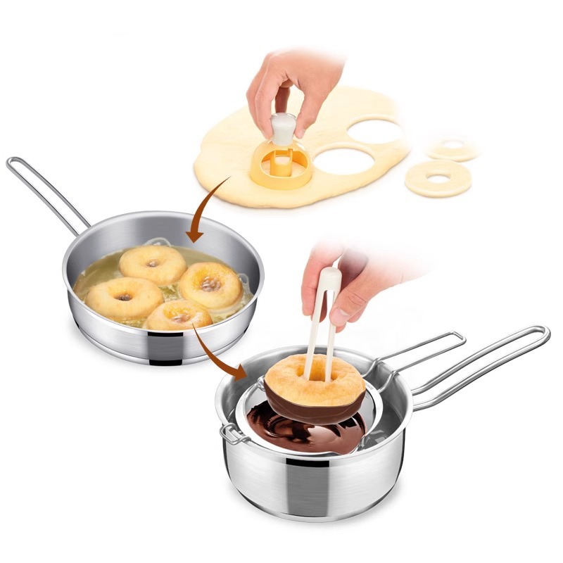 American donut mold hollow bread mold round flower heart-shaped dough press mold DIY kitchen baking tools