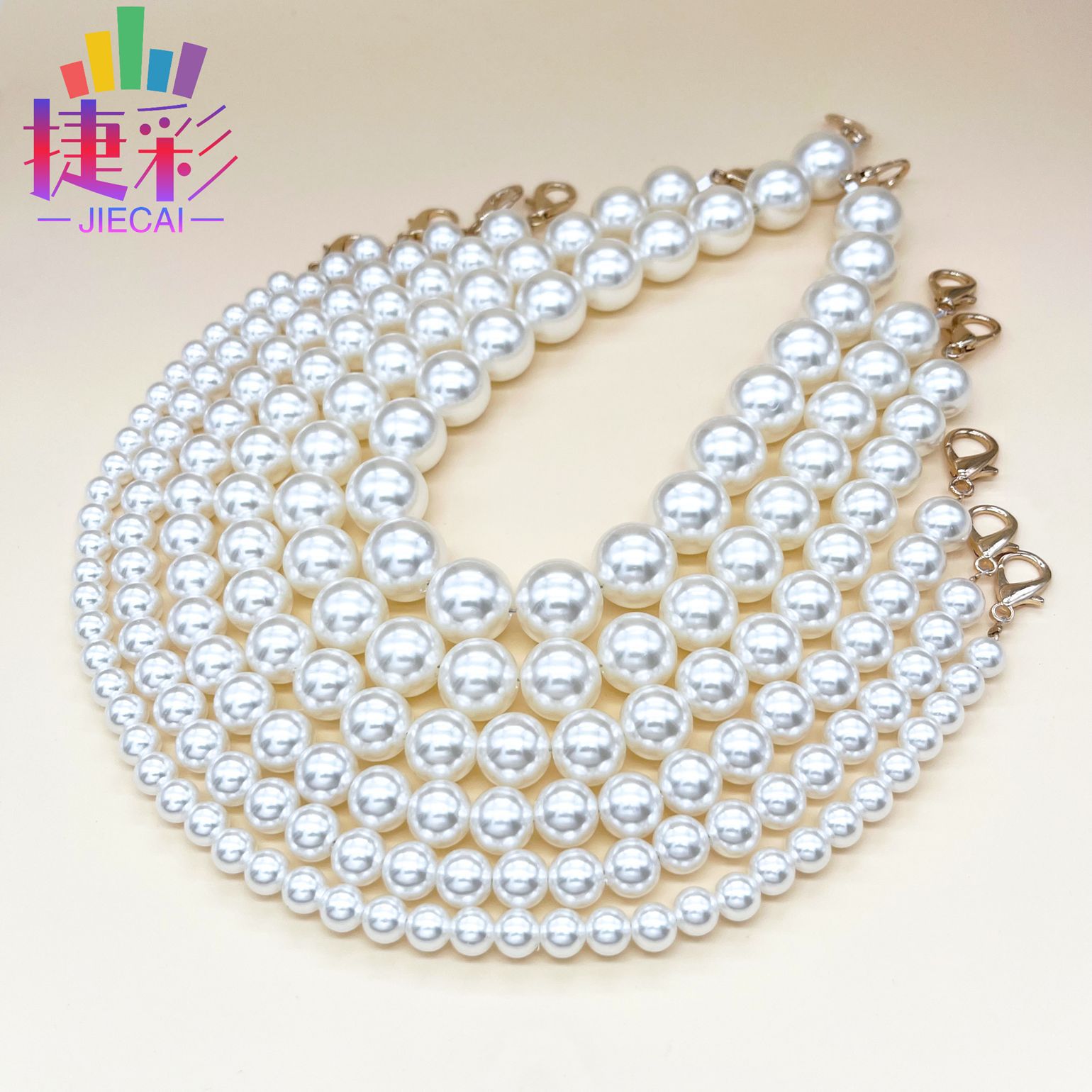 Новая оптовая цепочка для сумки с жемчугом, портативная кроссбоди, DIY цепочка для сумки, жемчужная цепочка с резиновым жемчугом