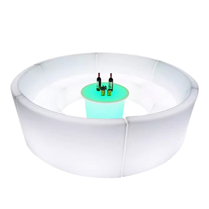 Bar creative led light-emitting coffee table curved sofa stool card holder table and chair combination net red light-emitting furniture stool