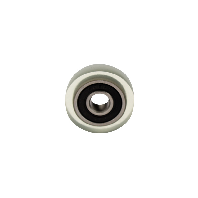 Rubber-Coated Plastic-Coated Bearing Rubber Wheel Roller-Coated Plastic Nylon Small Pulley Wear-Resistant High-Bearing Track Pu Guide Wheel