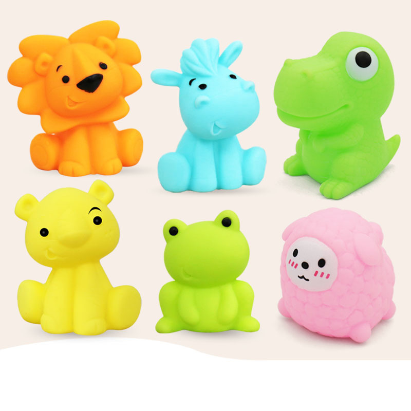 Children's Toys Ball Games Infant Hand Grab Ball Ringing Soft Rubber Water Play Toy Massage Pinch Ringing Can Be Bite