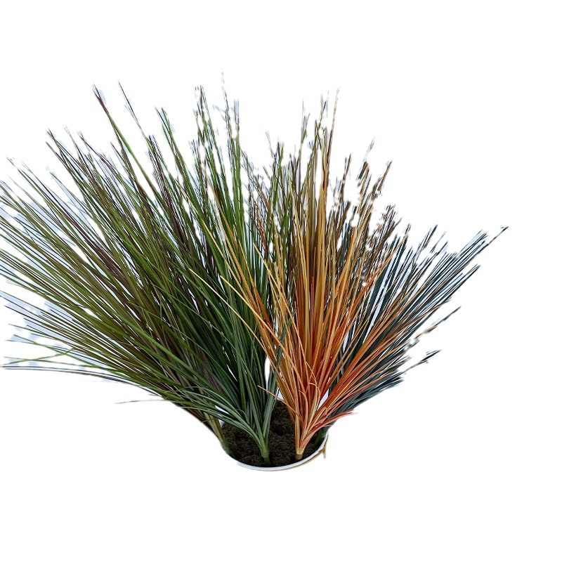 Artificial beam long beard reed grass Dogtail grass green plant bonsai Decoration Engineering decoration onion grass bouquet ins