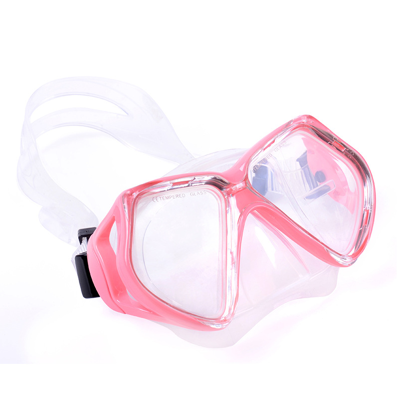 Diving goggles pvc mask tempered glass lens pc frame adult snorkeling mask diving set