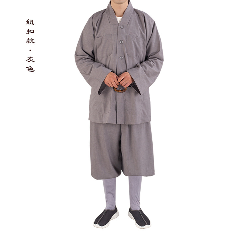 Jiyuan supplies Monk's jacket master mercerized cotton jacket four seasons can wear long cotton short jacket pants