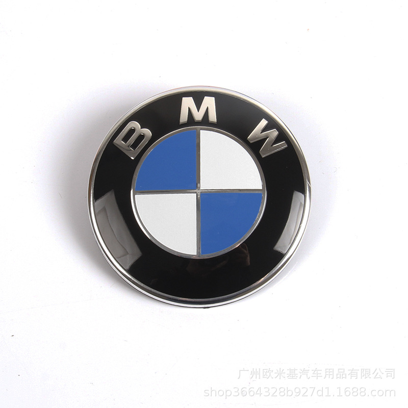 Suitable for BMW logo 82mm nose cover front logo original blue, white and black bottom modified 74mm rear logo