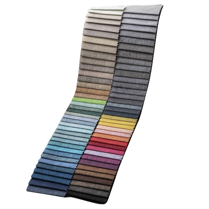 Factory spot thick sofa fabric fine linen cotton fabric solid color imitation linen pillow cushion cover wholesale