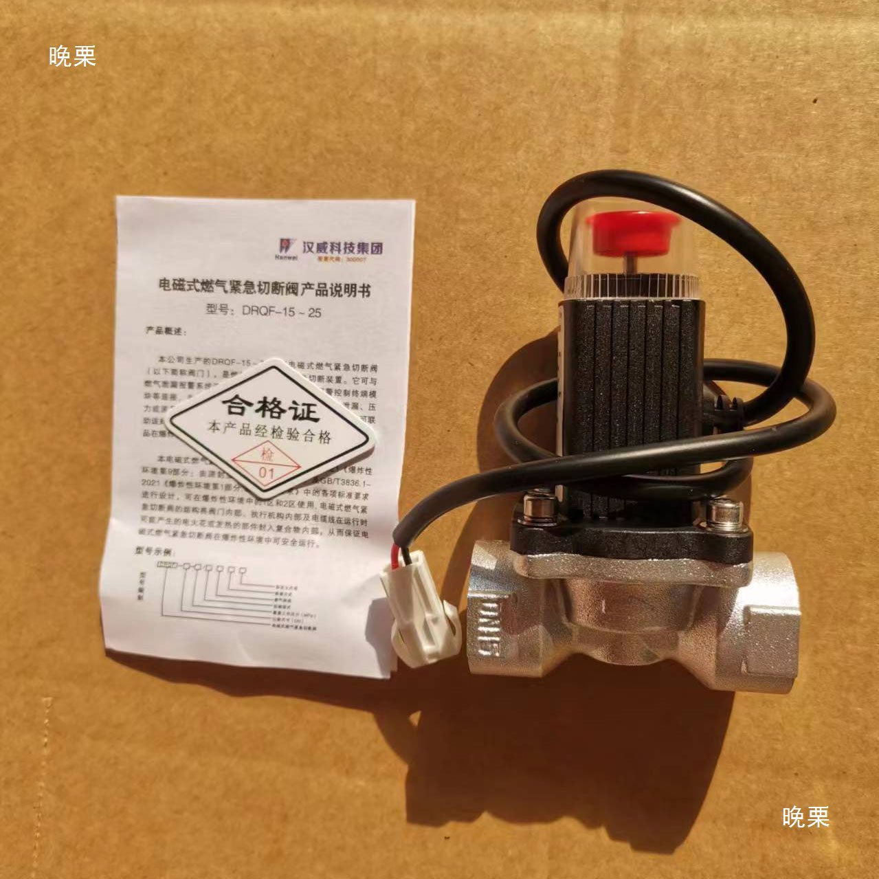 Various Connectors Gas Alarm Solenoid Valve Round Connector Gas Shut-Off Valve Hanwei Oho