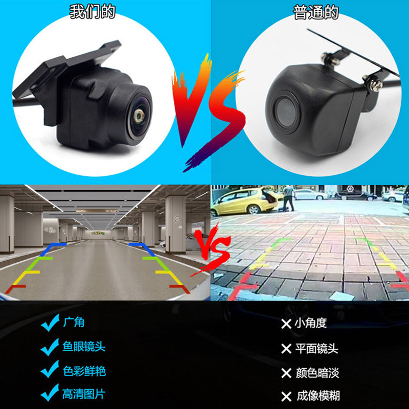 Neutral Hd Reversing Camera Fisheye Large Wide-Angle Ahd720/Cvbs Three Switching Car Camera Ahd